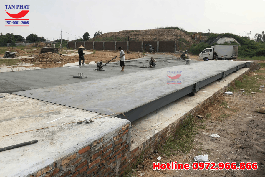 Lắp đặt cân ô tô điện tử 150 tấn tại Đa Phúc, Hà Nội