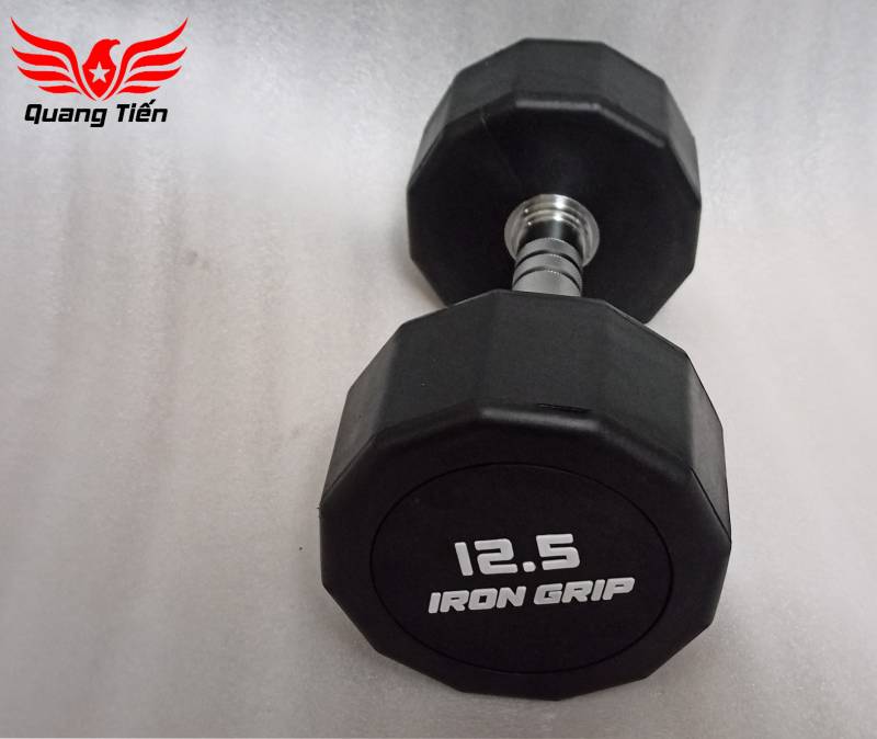 Tạ tay bọc cao su Iron Grip 12,5 kg (1 chiếc)