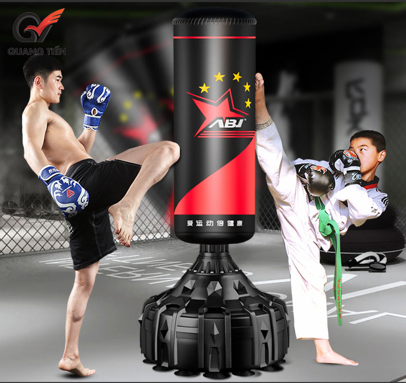 Trụ Đấm ABJ đế cao su giảm chấn cao cấp chính hãng (Cao 1,7m đế cao su liền)