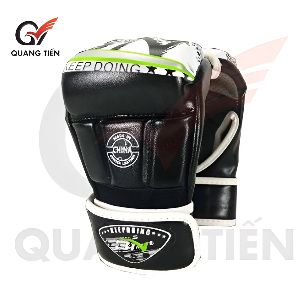 Găng Tay hở ngón MMA BN Găng tay BN MMA cao cấp - MMA Gloves - Màu Đen