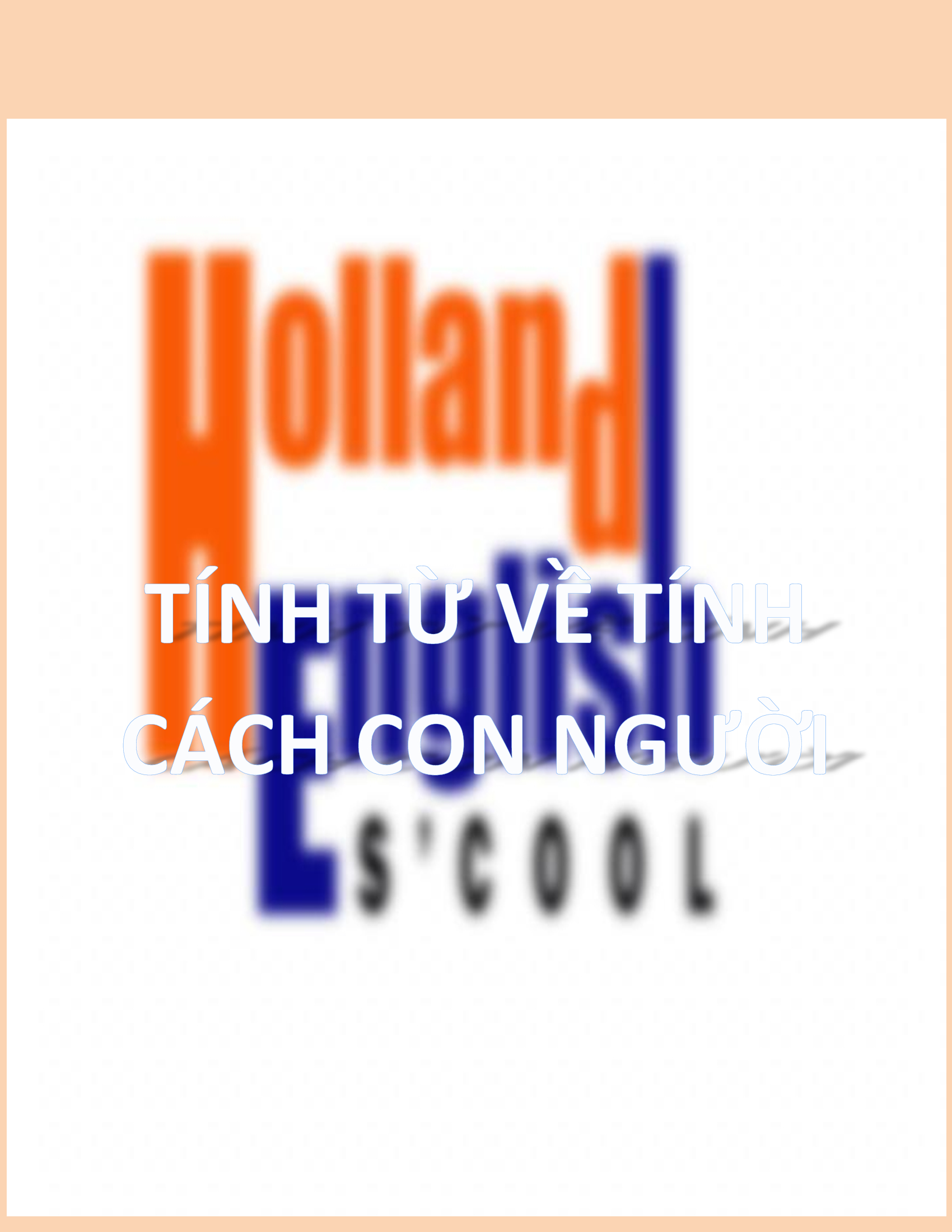 TÍNH TỪ MIÊU TẢ TÍNH CÁCH