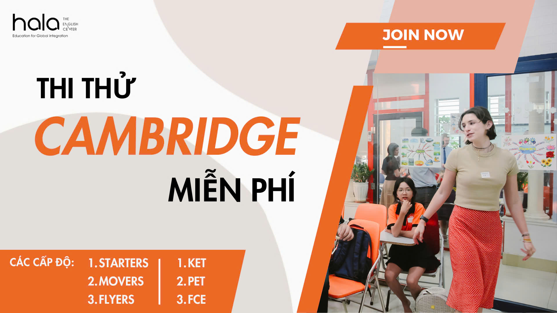 ĐĂNG KÝ THI THỬ CAMBRIDGE TEST STARTERS, MOVERS, FLYER, KET(A2), PET (B1), FCE (B2) & IELTS