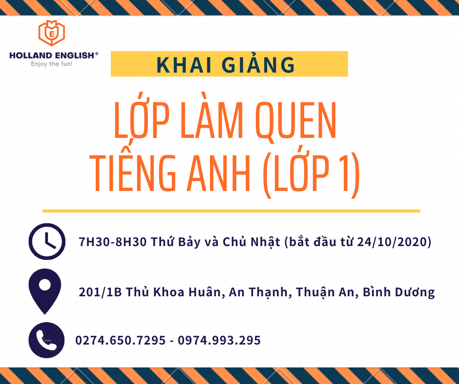 Khai giảng Khóa học cho bé làm quen Tiếng Anh (Lớp 1)