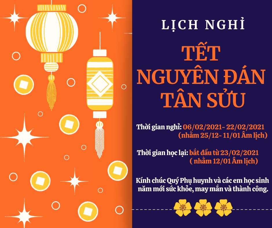 ⚡⚡ Lịch nghỉ Tết Nguyên Đán Tân Sửu 🐃🐃