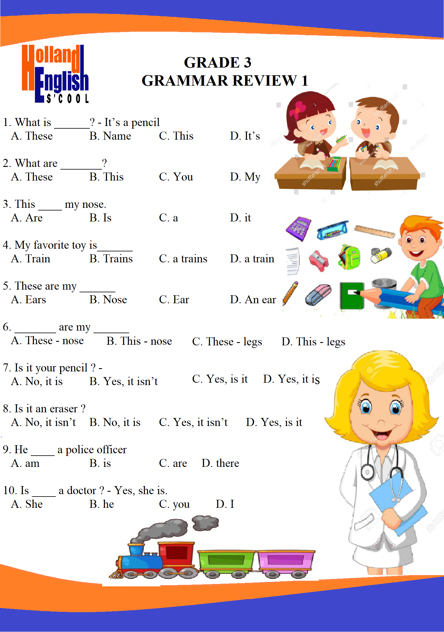 ÔN TẬP NGỮ PHÁP LỚP 3 (P1)