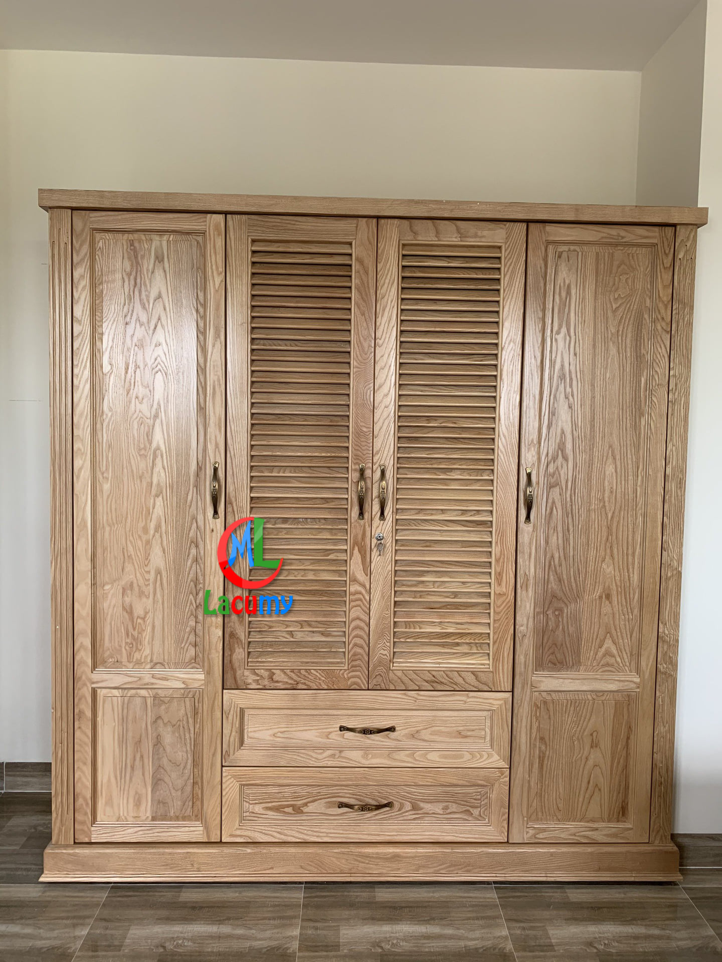 BỘ SƯU TẬP TỦ ÁO CÁNH CHỚP 2 CÁNH, 3 CÁNH, 4 CÁNH GỖ TẦN BÌ (SỒI NGA)