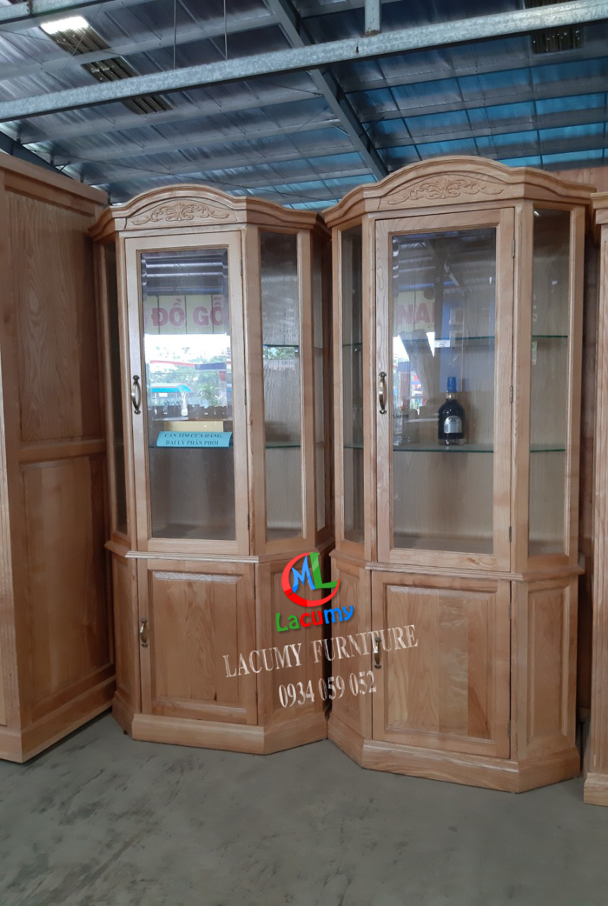 TỦ RƯỢU LỤC GIÁC 0.9M GỖ TẦN BÌ (SỒI NGA) - TR01