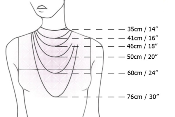 Một số kích cỡ dây chuyền phổ biến
