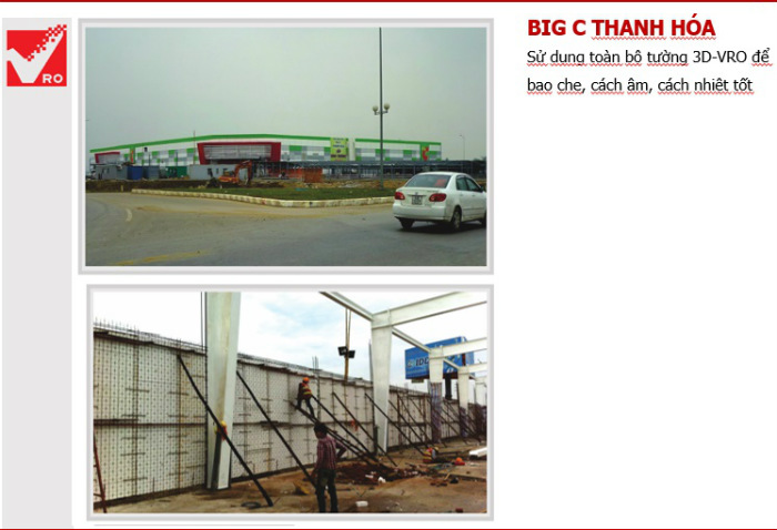 công nghệ tường  3d panel chuyển giao cho big c