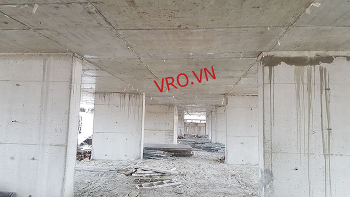 sàn nhịp lớn - hình ảnh dỡ coppha tầng 1 dự án eco cát tường bắc ninh