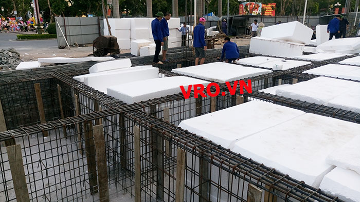 móng hộp, móng bè, móng trên nền đất yếu khách sạn Vị Hoàng Nam Định