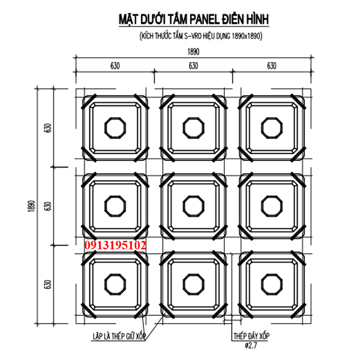sàn-vro-sàn-phẳng-vượt-nhịp-lớn-mặt-sau-tấm-sàn-điển-hình