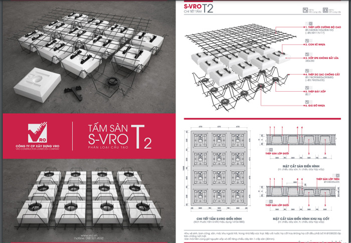 sàn-vượt-nhịp-lớn-sàn-phẳng-3DVRO-tấm-sàn-T2