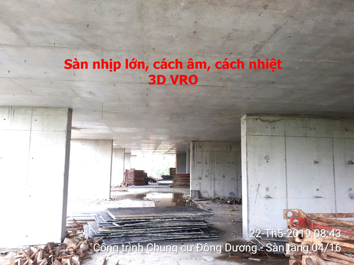 Công ty Xây dựng VRO chuyên thiết kế và thi công xây dựng sàn phẳng, sàn phẳng vượt nhịp lớn