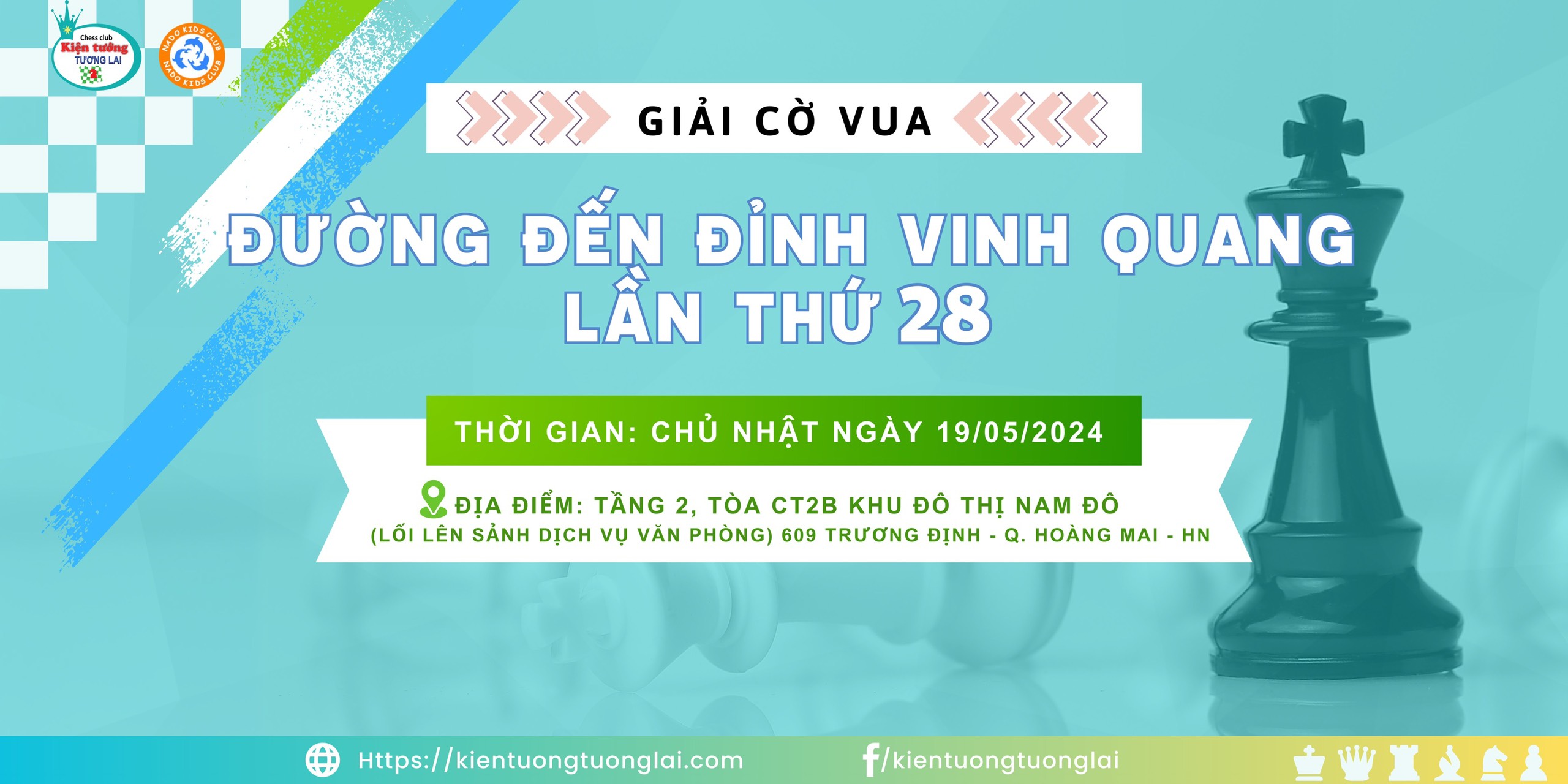 ĐIỀU LỆ GIẢI CỜ VUA ĐƯỜNG ĐẾN ĐỈNH VINH QUANG LẦN THỨ 28 (TÍNH HỆ SỐ ELO QUỐC TẾ)