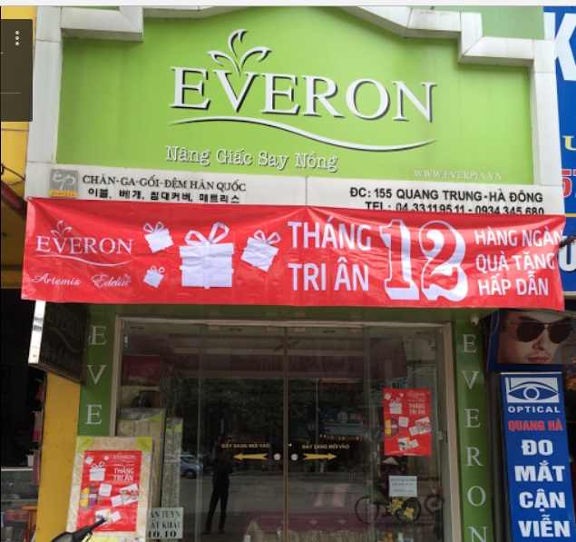 Đại lý chăn ga gối đệm Everon 155 Quang Trung Hà Đông