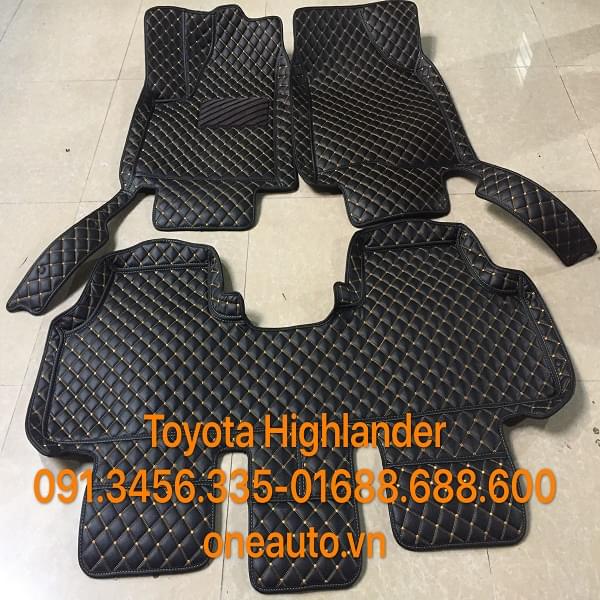 Thảm Lót Sàn Da Cao Cấp TOYOTA HIGHLANDER 2018-2019