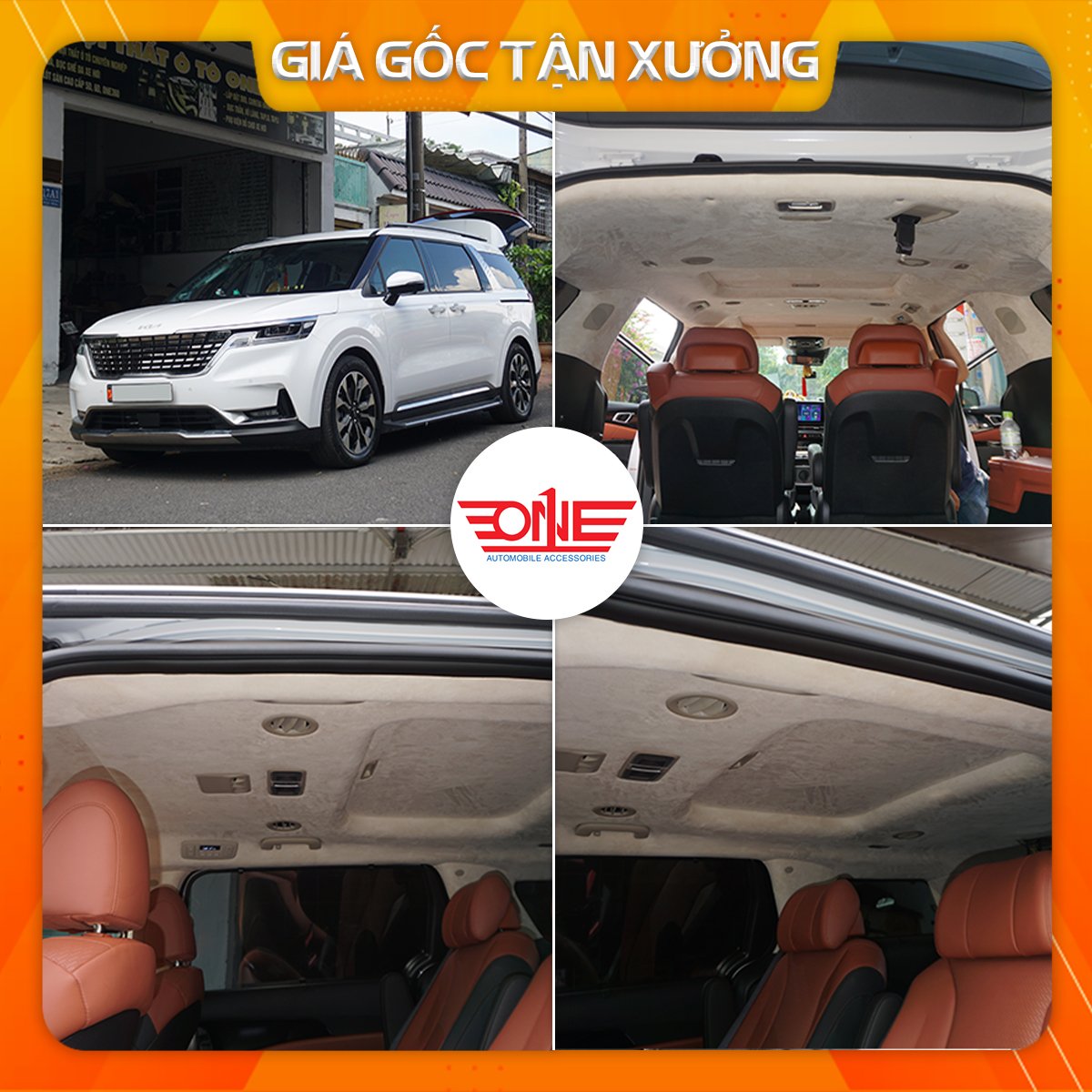 Bọc trần da lộn xe KIA Carnival  tại Biên Hòa