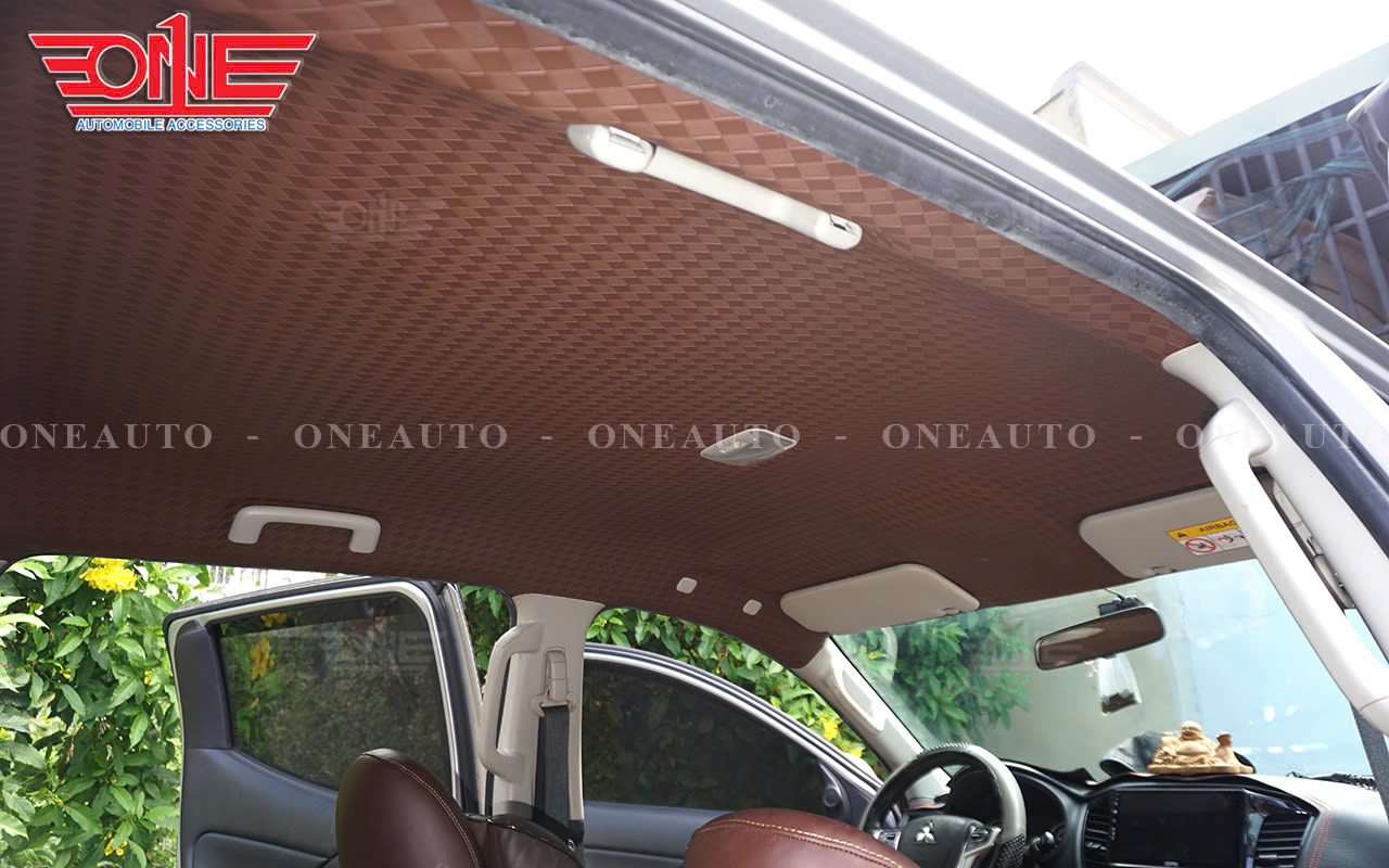 Bọc Trần ô tô Mitsubishi Triton chất liệu da ép họa tiết mới nhất 2024