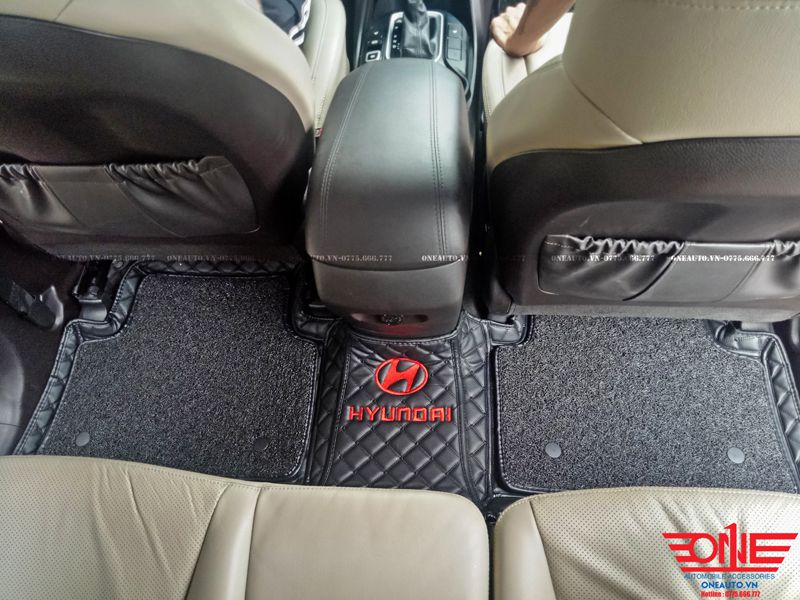 Thảm Lót Sàn ô tô 5D 6D Cao Cấp xe Hyundai Santafe 2013-2017