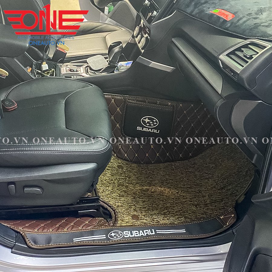 Thảm lót sàn tô 8D Subaru Forester mẫu mới phủ viền cửa