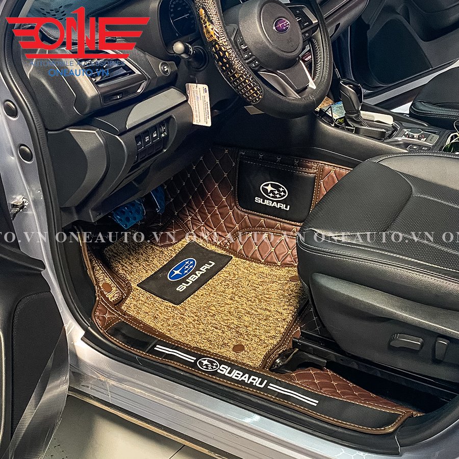 Thảm lót sàn tô 8D Subaru Forester mẫu mới phủ viền cửa