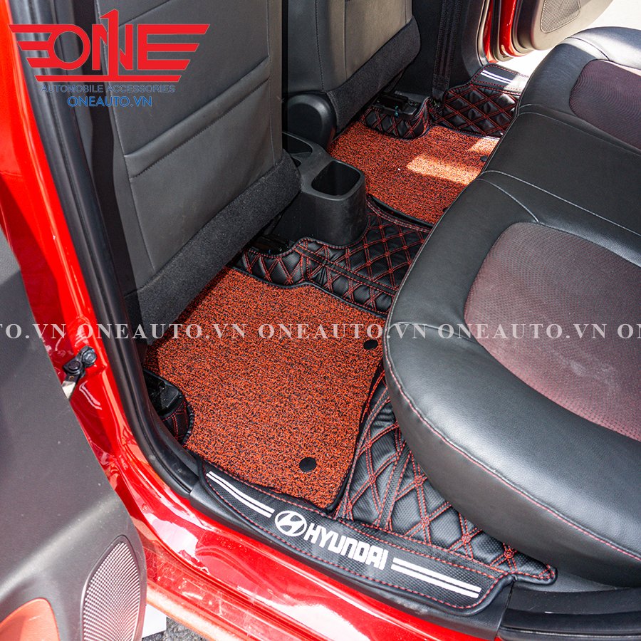 Thảm lót sàn ô tô 8D Hyundai I10 phủ viền cửa
