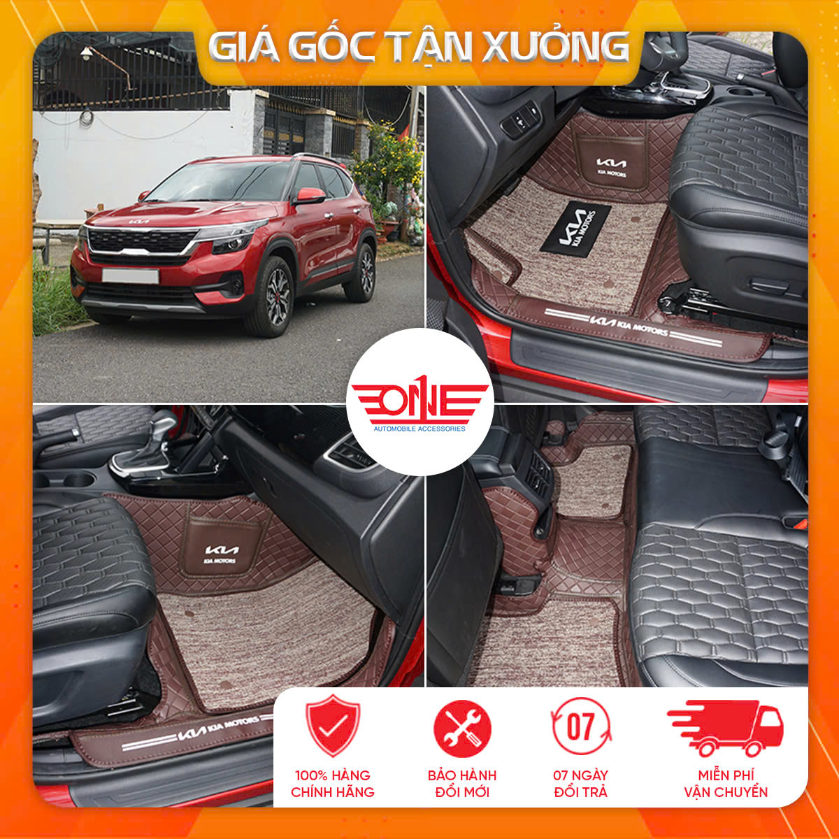 Thảm lót sàn ô tô 8D KIA Seltos Full viền cửa