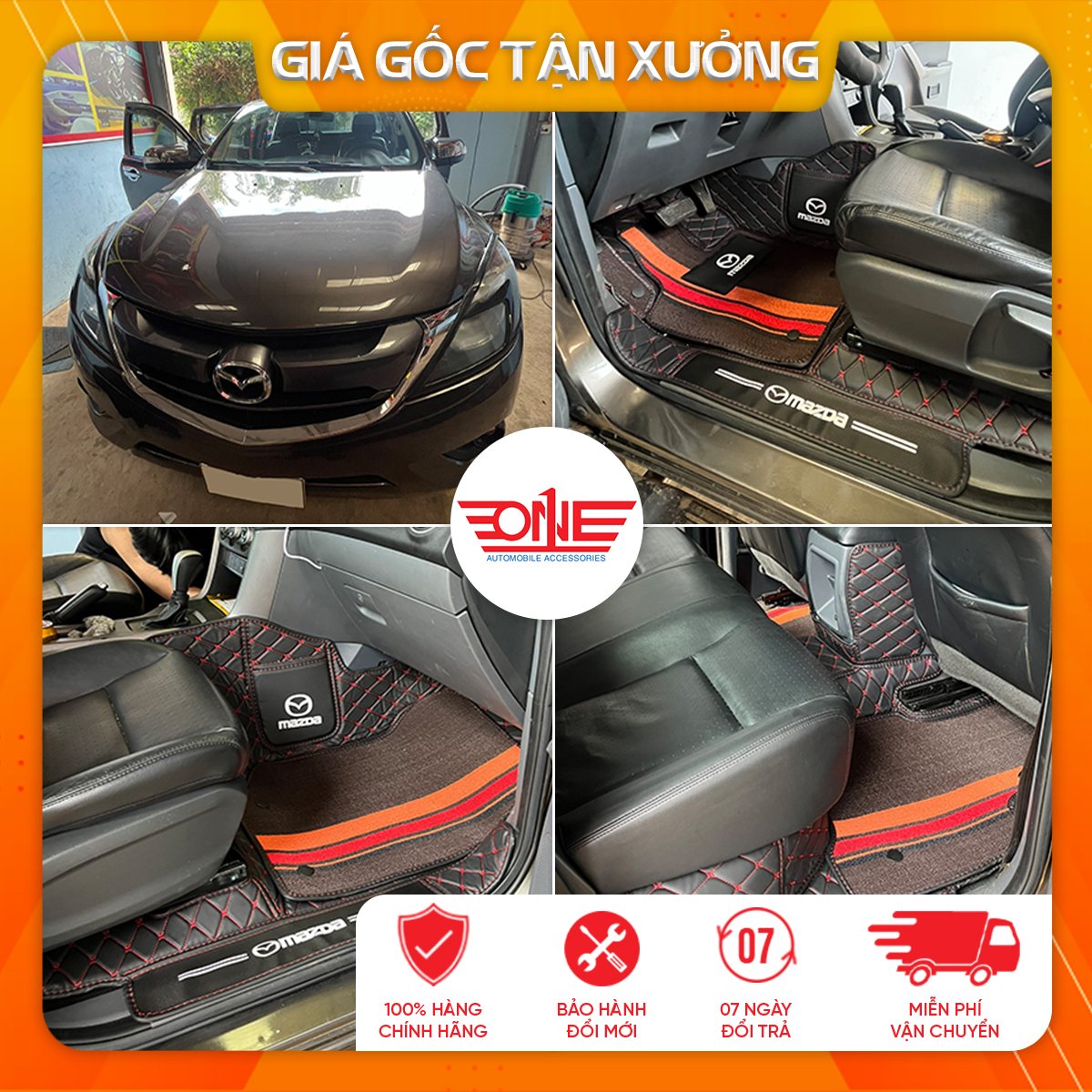 Thảm lót sàn ô tô 8D MAZDA BT50 phủ viền cửa