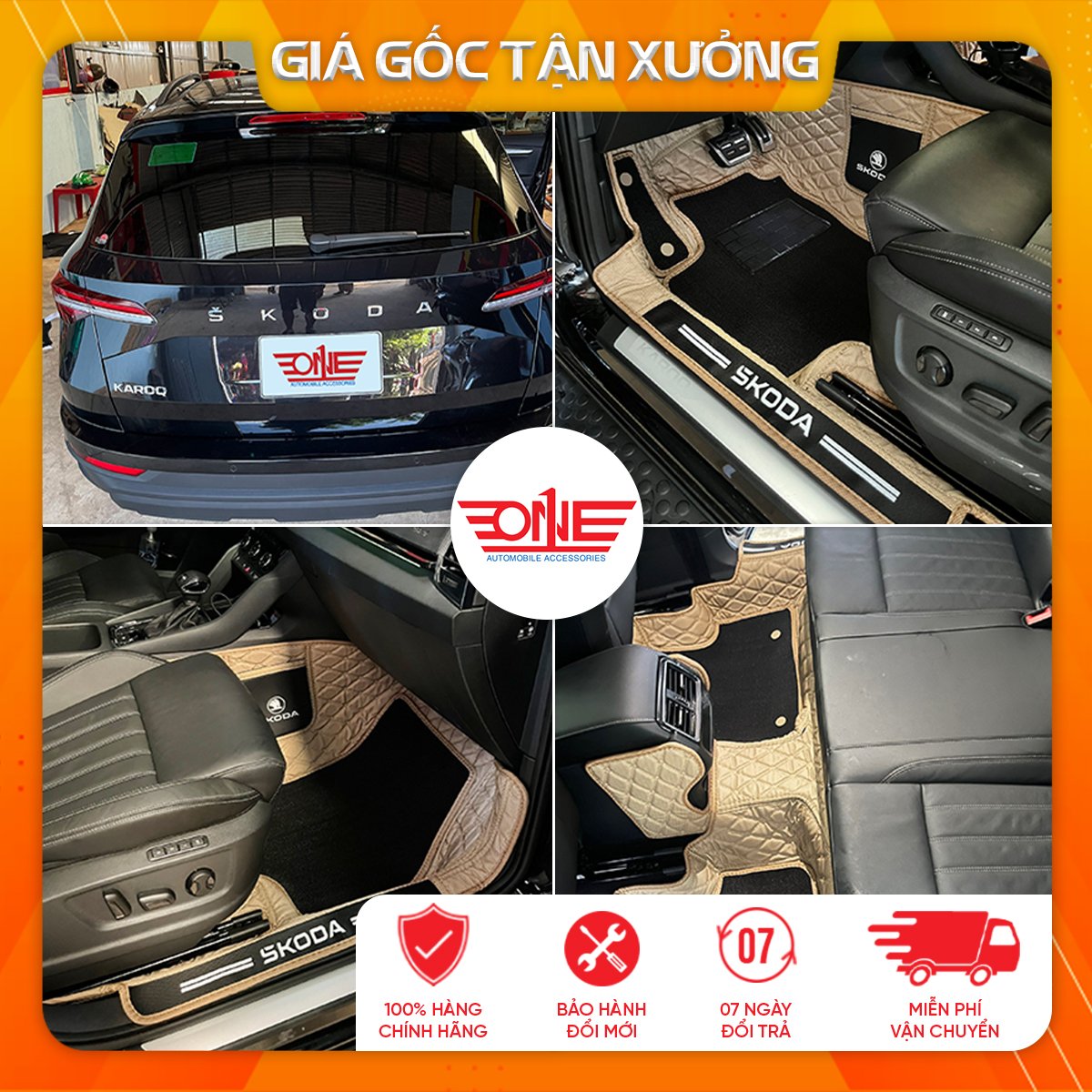 Thảm lót sàn ô tô 8D xe Skoda koraq Full viền cửa