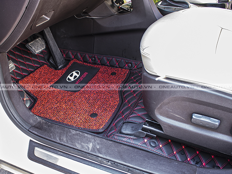 Thảm Lót Sàn ô tô 5D 6D Cao Cấp xe Hyundai Santafe 2013-2017