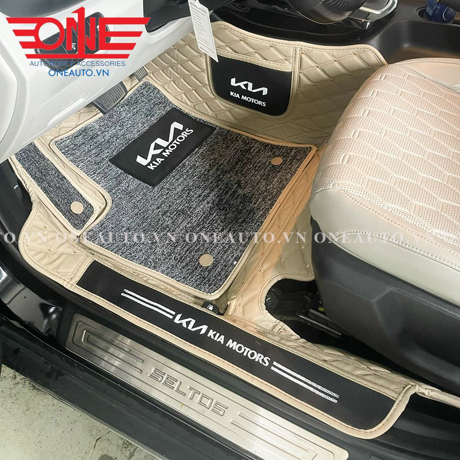 Thảm lót sàn ô tô 8D KIA Seltos Full viền cửa