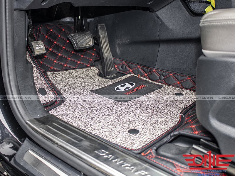 Thảm Lót Sàn Ô Tô 5D 6D Hyundai Santafe 2019