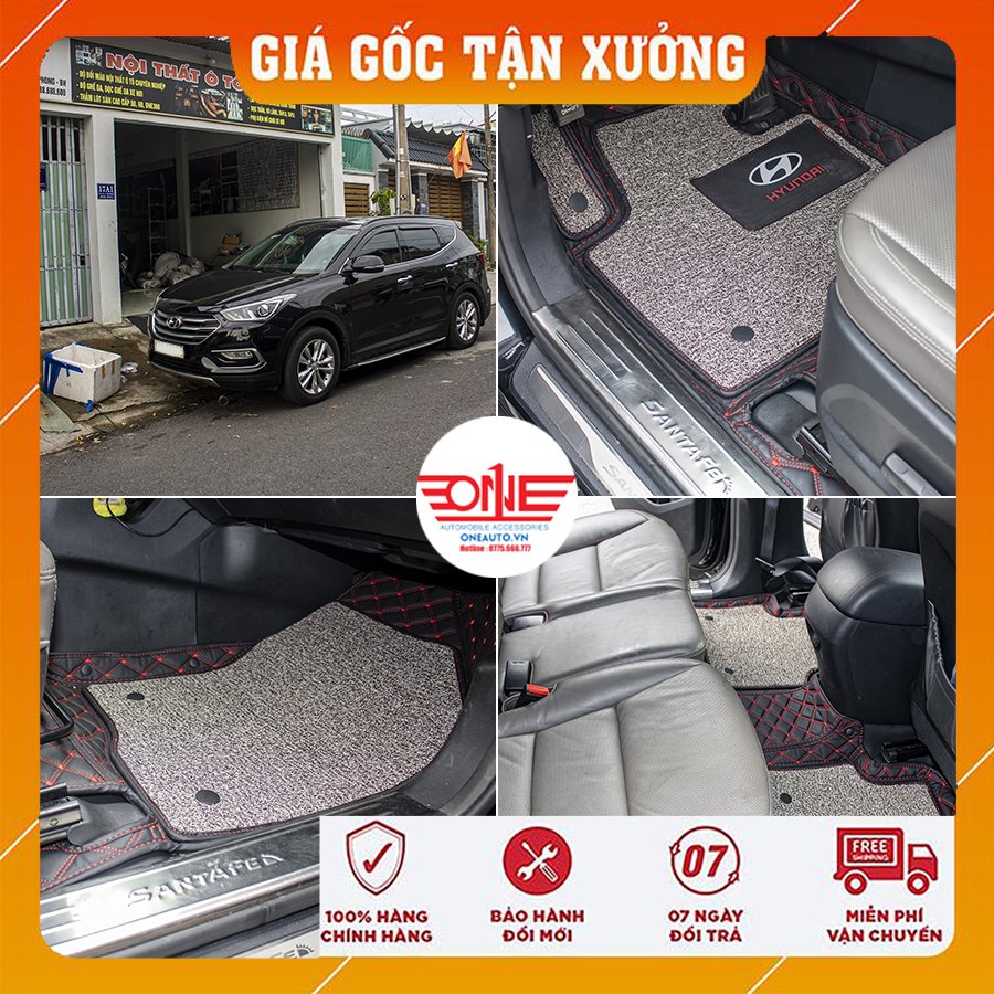 Thảm Lót Sàn Ô Tô 5D 6D Hyundai Santafe 2019