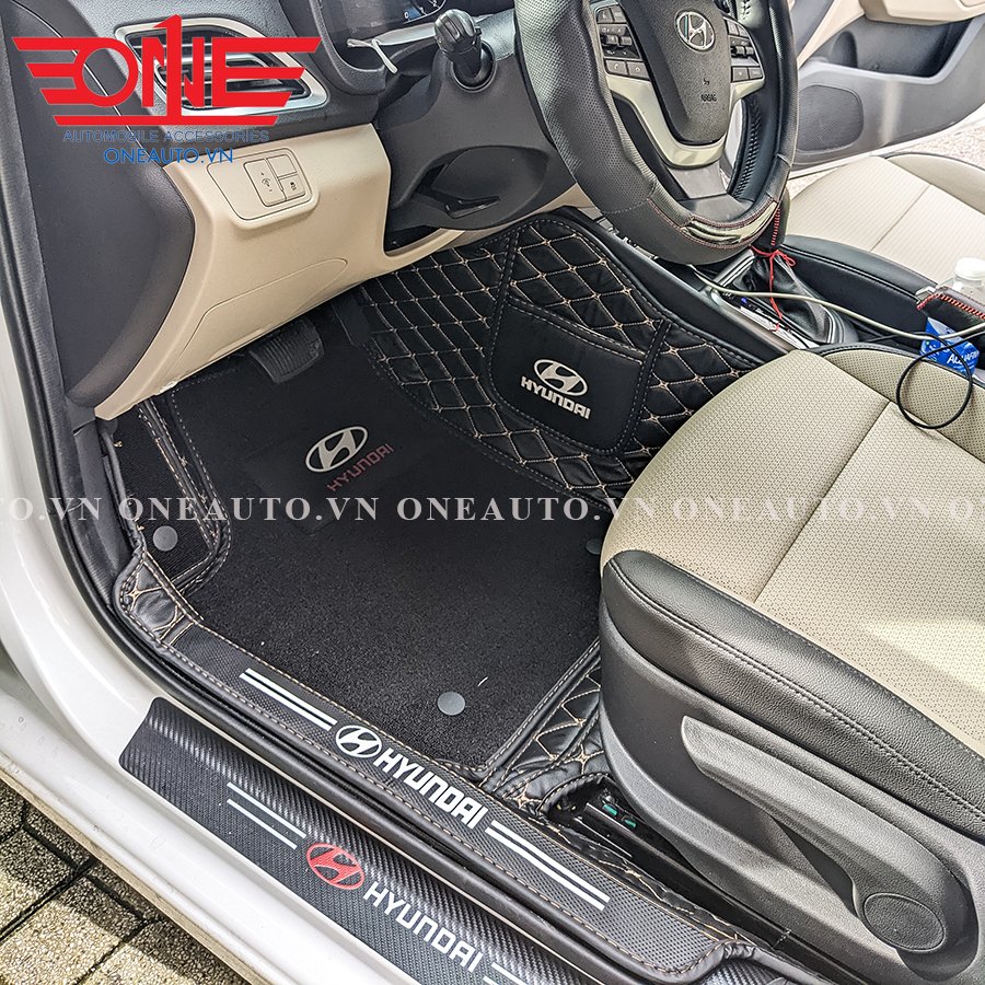 Thảm lót sàn ô tô 8D Hyundai Accent Full viền cửa