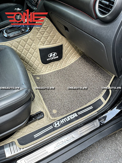 Thảm lót sàn ô tô 8D Hyundai Kona Full Viền Cửa
