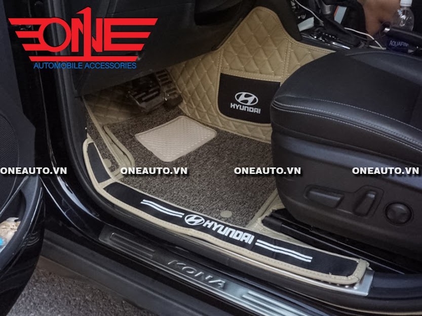 Thảm lót sàn ô tô 8D Hyundai Kona Full Viền Cửa
