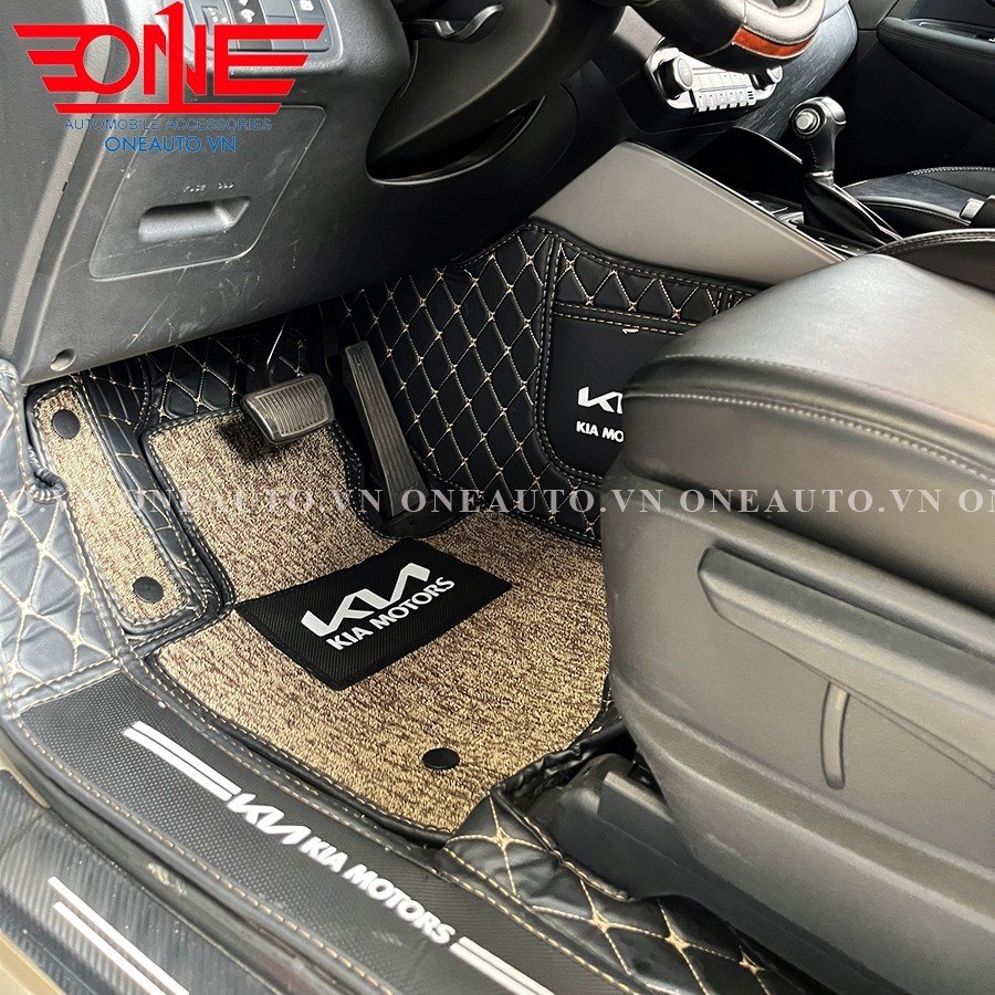Thảm lót sàn ô tô 8D KIA Rondo Full viền cửa