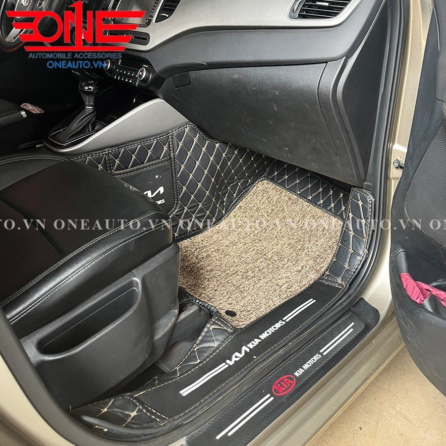 Thảm lót sàn ô tô 8D KIA Rondo Full viền cửa
