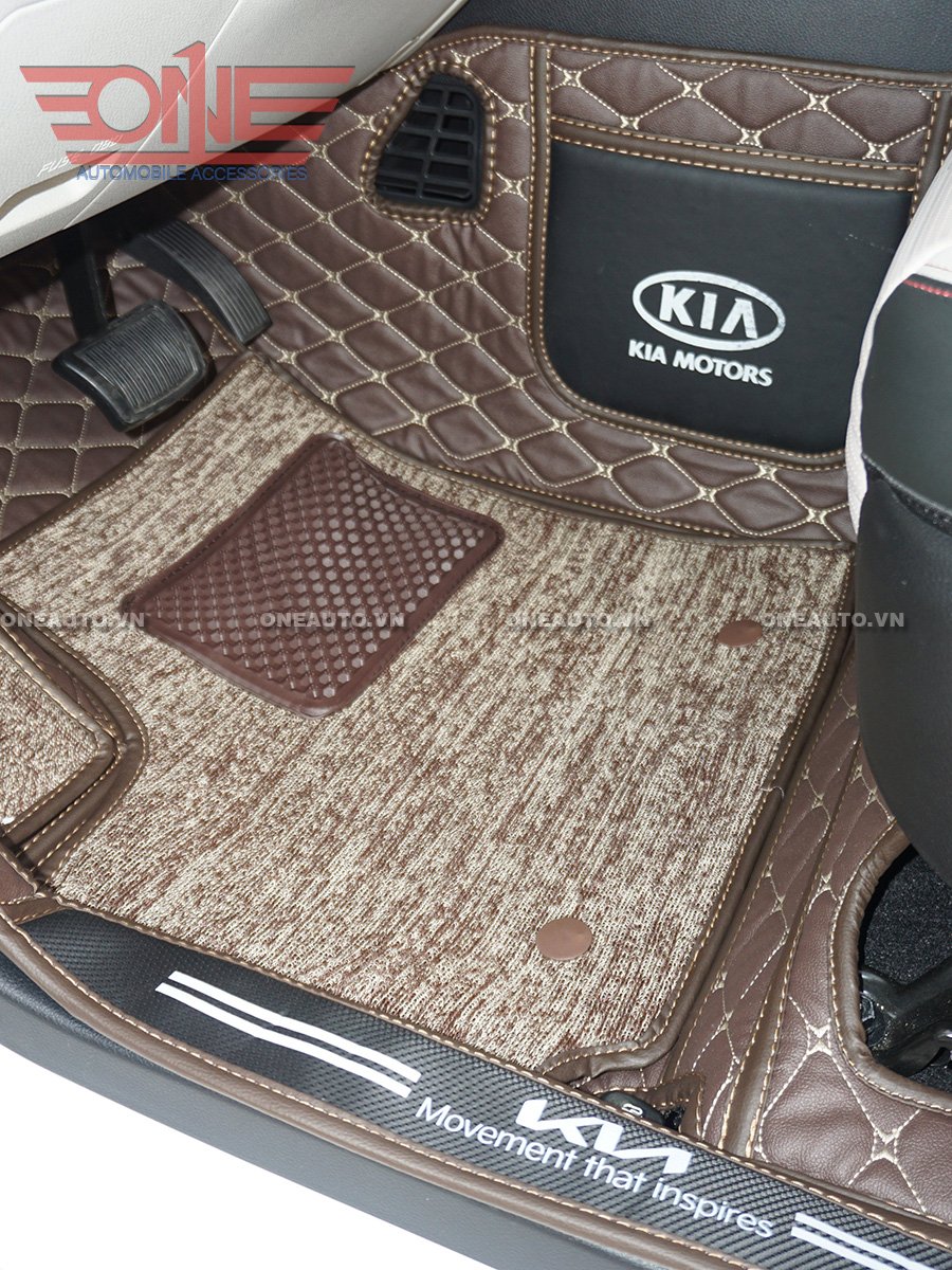 Thảm lót sàn ô tô 8D KIA Sonet Full viền cửa
