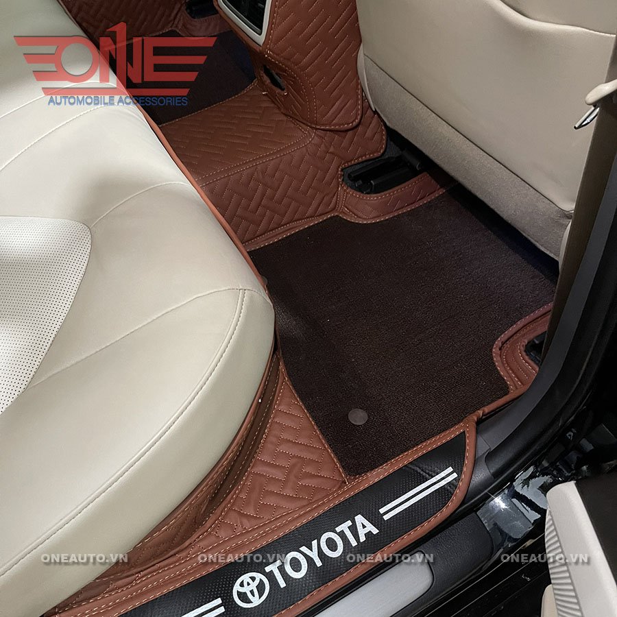 Thảm lót sàn ô tô 8D Toyota Camry Thành cao phủ viền bậc cửa