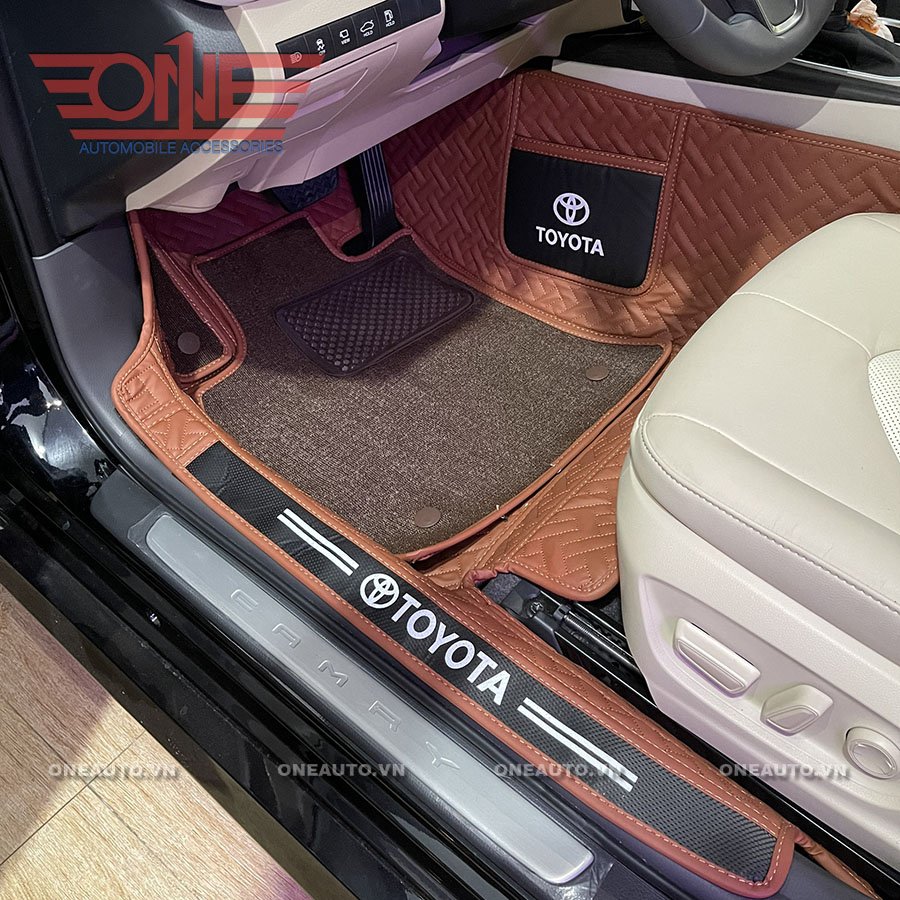 Thảm lót sàn ô tô 8D Toyota Camry Thành cao phủ viền bậc cửa