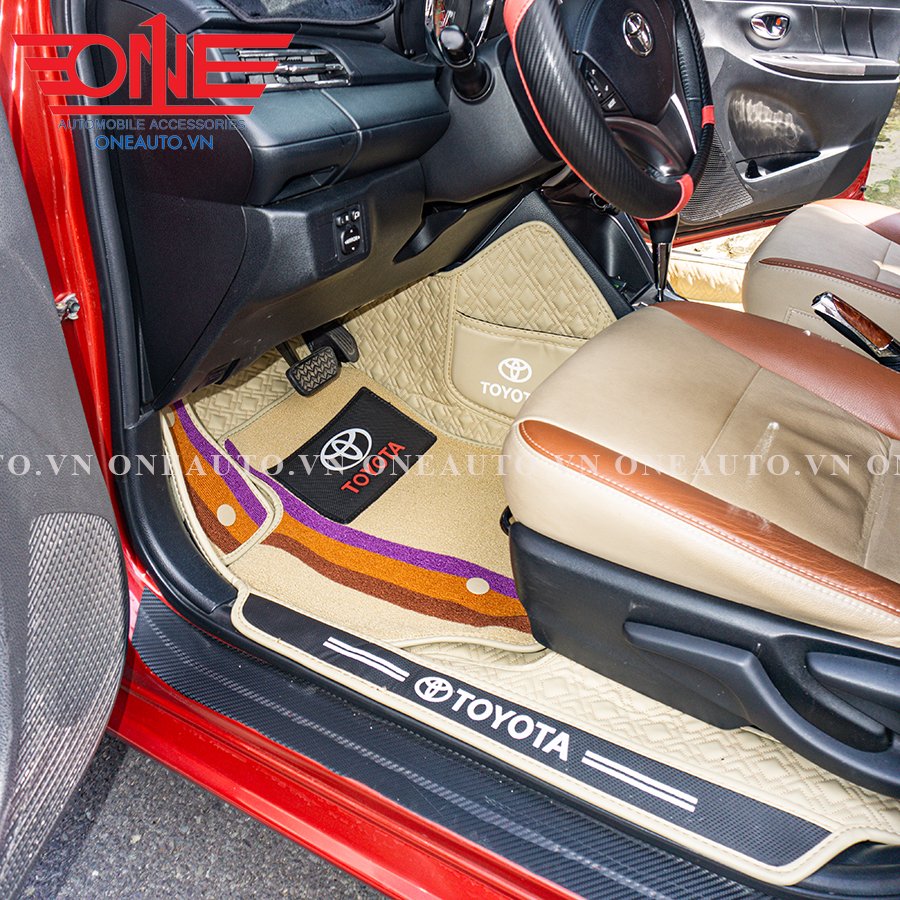 Thảm Lót Sàn Ô Tô 8D Toyota Yaris Full Viền Cửa