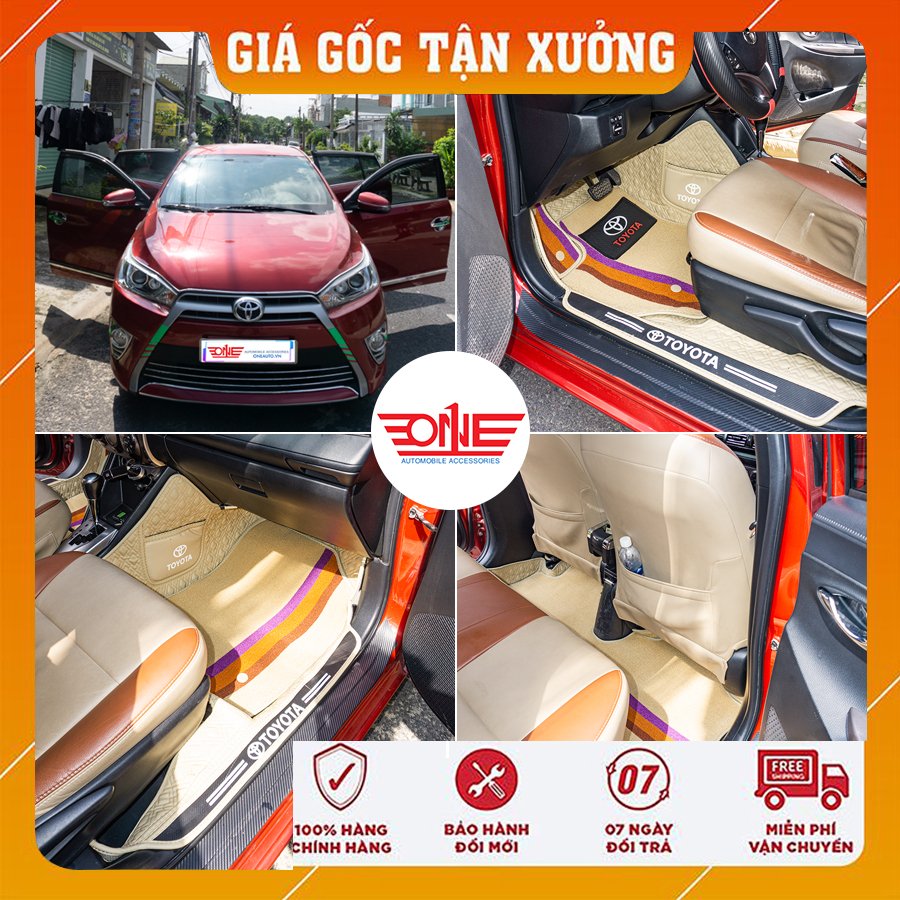 Thảm Lót Sàn Ô Tô 8D Toyota Yaris Full Viền Cửa