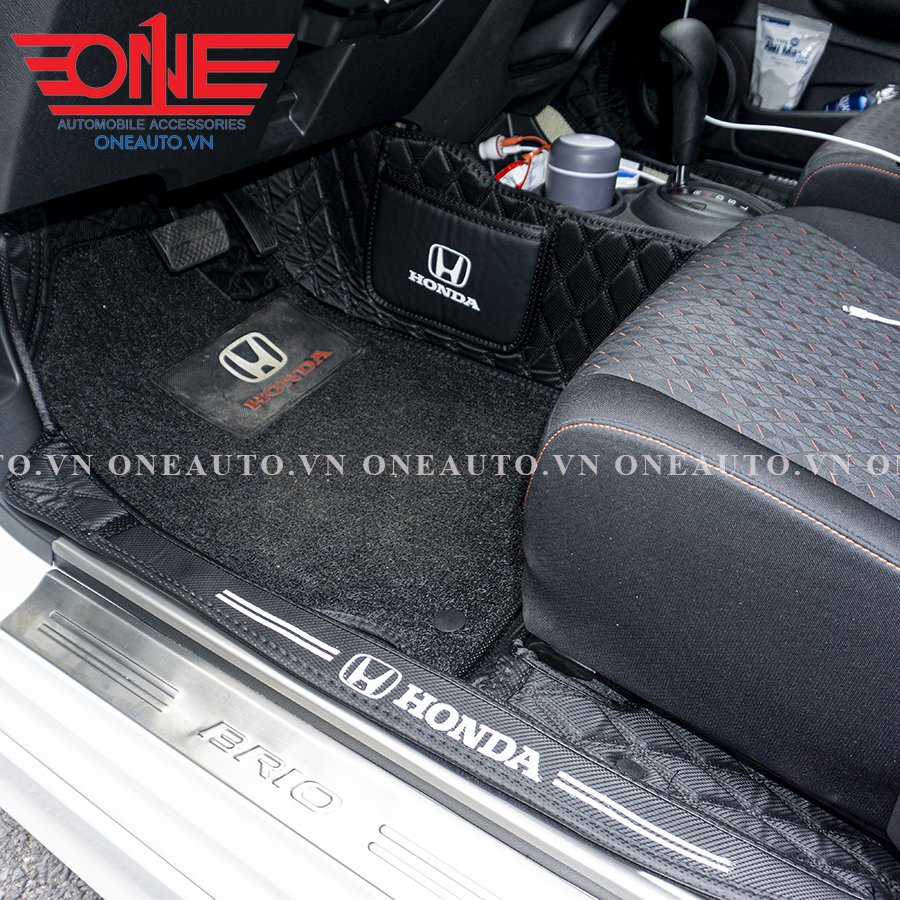 Thảm lót sàn ô tô 8D Honda Brio Phủ Viền Cửa