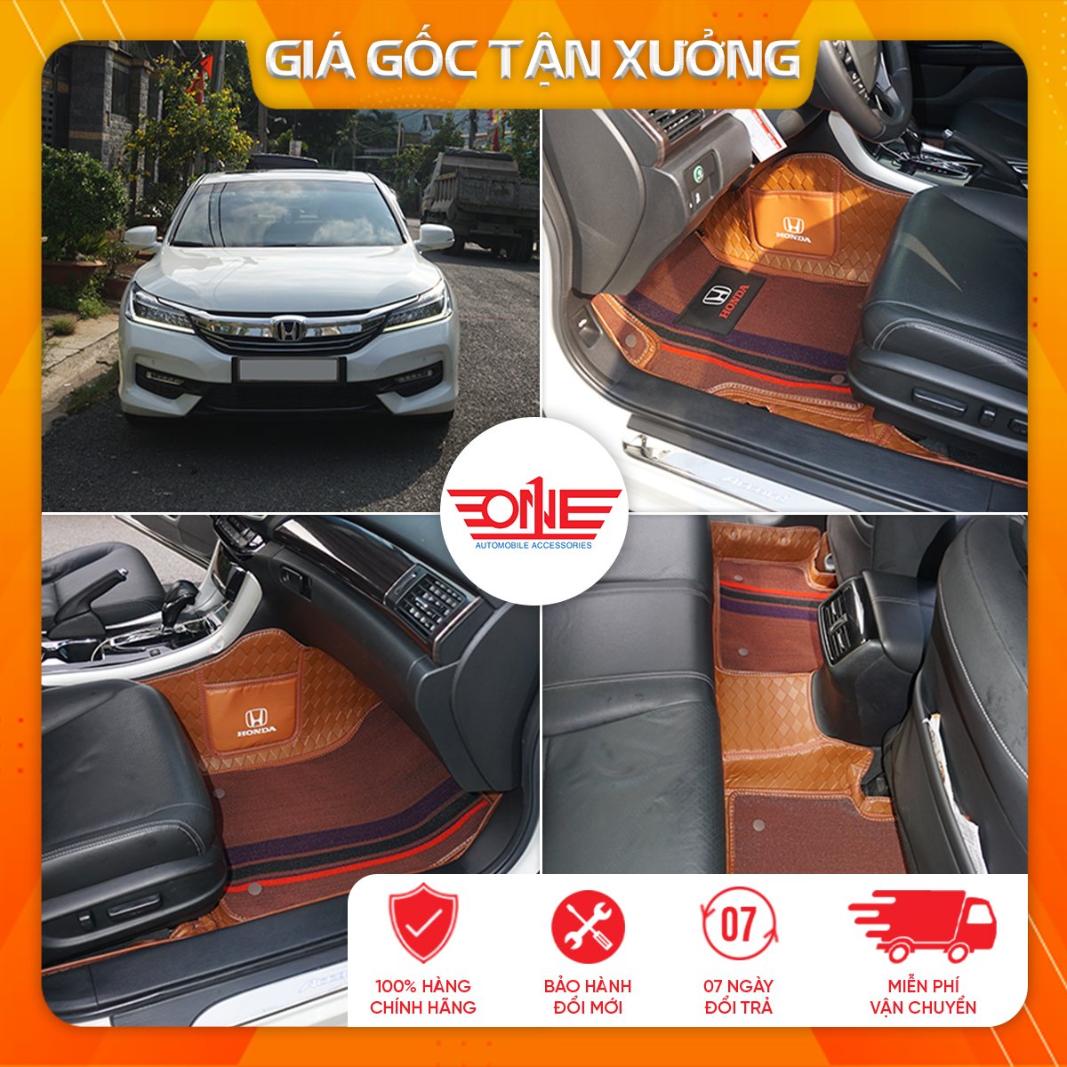 Thảm lót sàn ô tô 6D xe Honda Accord 2015 - 2017
