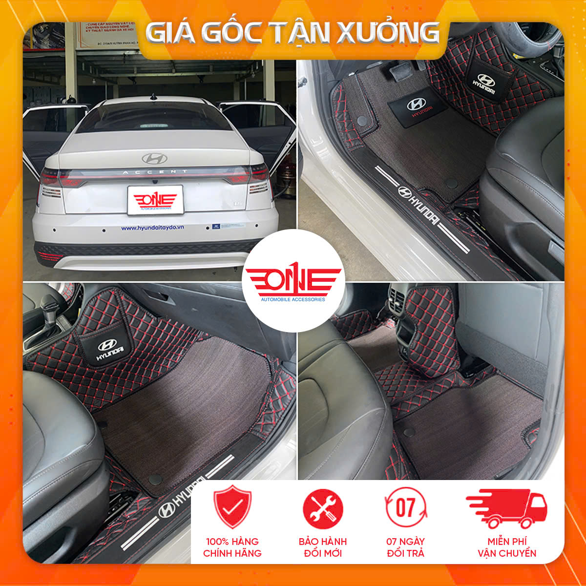 Thảm lót sàn ô tô Hyundai Accent 2024 tràn viền cửa