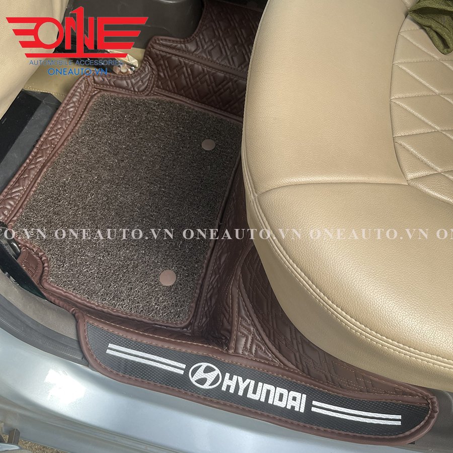 Thảm lót sàn ô tô 8D Hyundai I10 phủ viền cửa