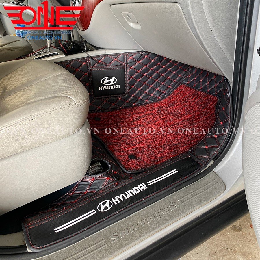 Thảm lót sàn ô tô 8D tràn viền Hyundai SantaFe 2006 - 2009