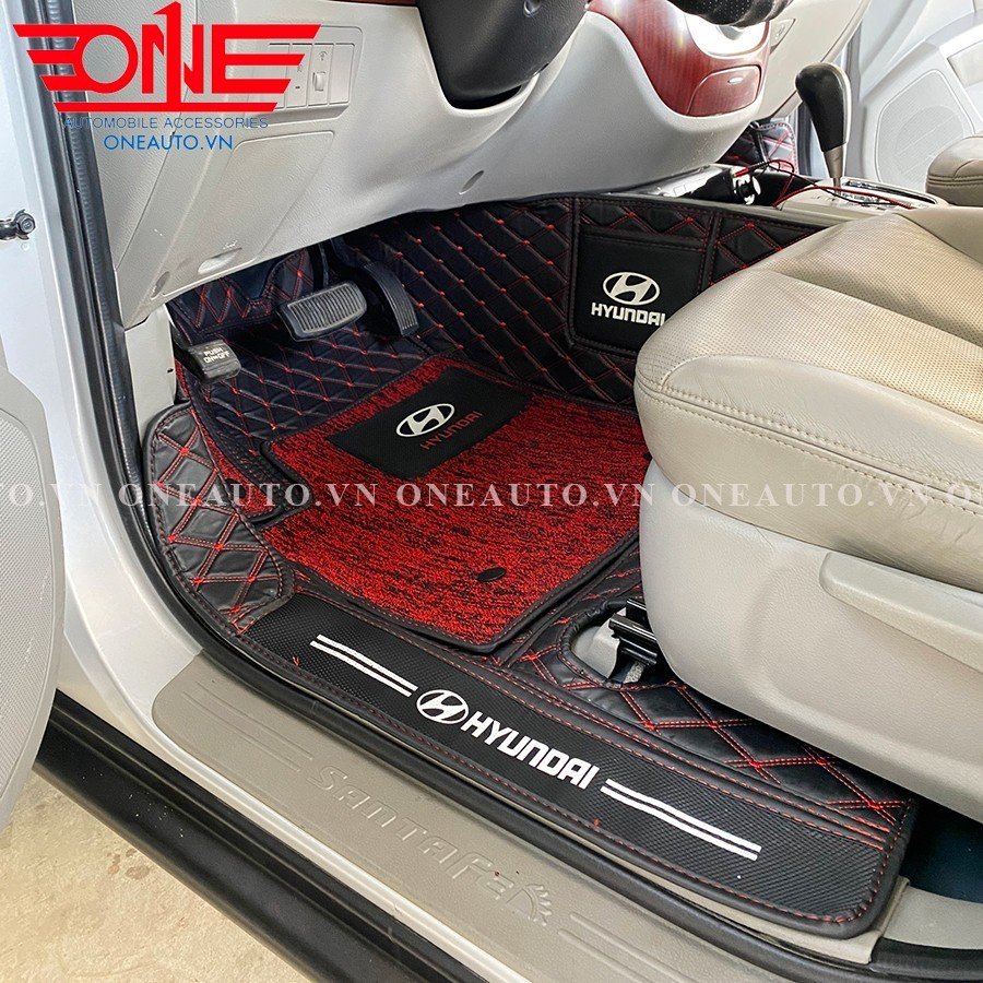 Thảm lót sàn ô tô 8D tràn viền Hyundai SantaFe 2006 - 2009